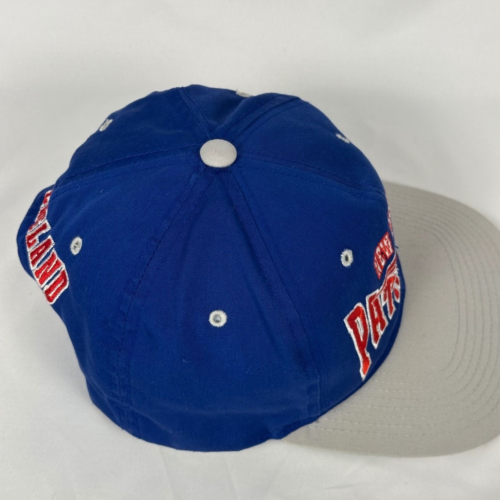 Vintage 90's New England Patriots Hat Blue Grey Snapback NFL Cap Green Underbrim - Picture 6 of 10